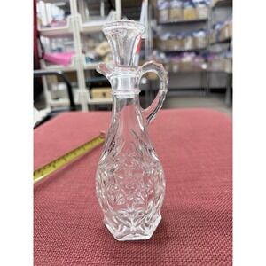 Vintage Clear Glass Anchor Hocking‎ Star Of David Cruet Bottle